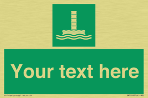 Custom sign safe condition Evacuation chute 